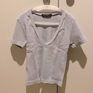 Brandy ribbed tee